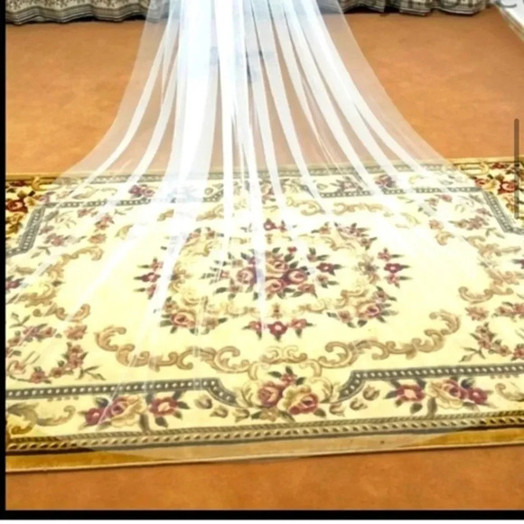 Elegant White Bridal Veil - Picture 3 of 15